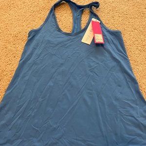 Lilly Pulitzer Luxletic Tank UPF 50+ color Blue Thistle